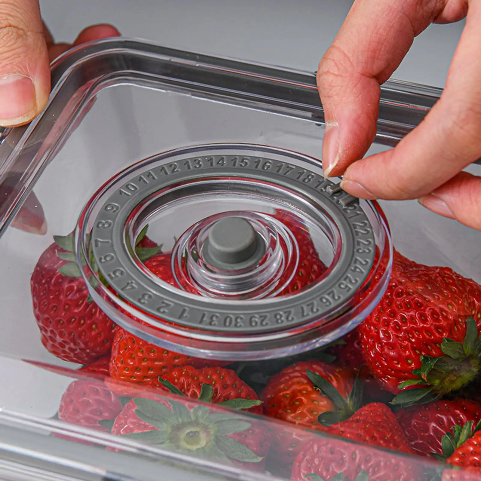 Household Vacuum Fresh-Keeping Storage Box Food Sealed Transparent Drain Jar Kitchen Refrigerator Freezer Storage Box