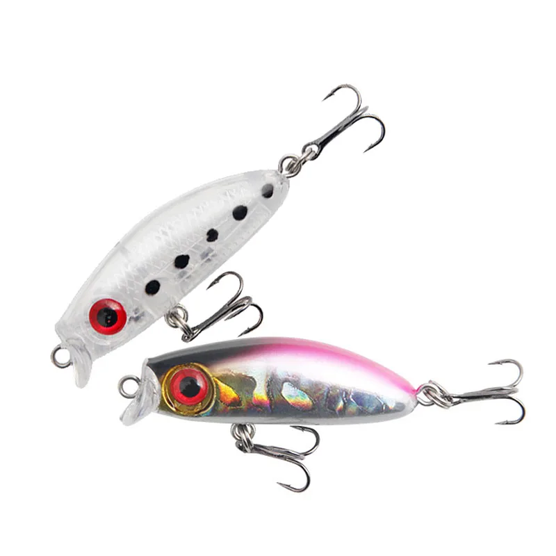 1Pcs 43mm 2.7g Mini Suspend Minnow Fishing Lures Artificial Hard Bait Pesca Wobbler for Pike Bass Jerkbait Swimbait Accessories