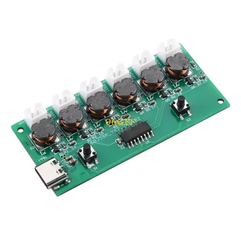 96GF Humidifier Driver Board Ultrasonic Atomizer Atomization Control Board Maker Module with 6 Independent Sprays