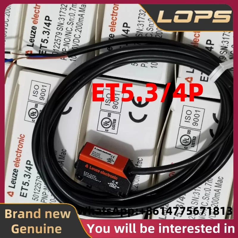 ET5.3/4P Brand New Original Leuze 50122579 Photoelectric Sensor Suitable for Industrial Automation Control Systems