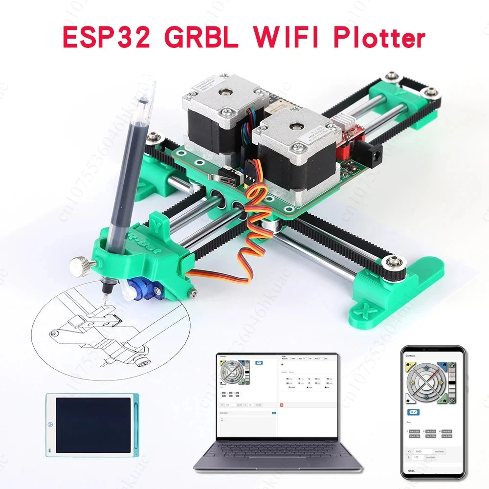 Grbl ESP32 WIFI DIY XY Plotter Kit, Assembled Pen Drawing Handwriting Painting Robot Machine