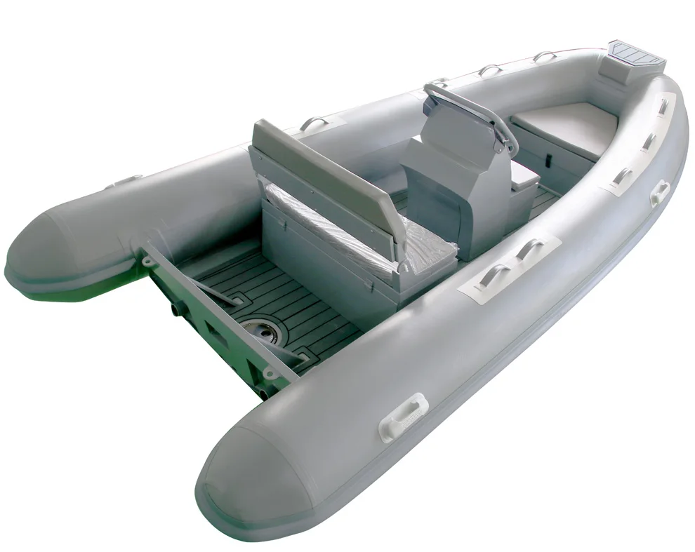 Classic 13.6ft Rhib 420 Aluminum RIB Hypalon/PVC Inflatable Boat For Boat Fishing