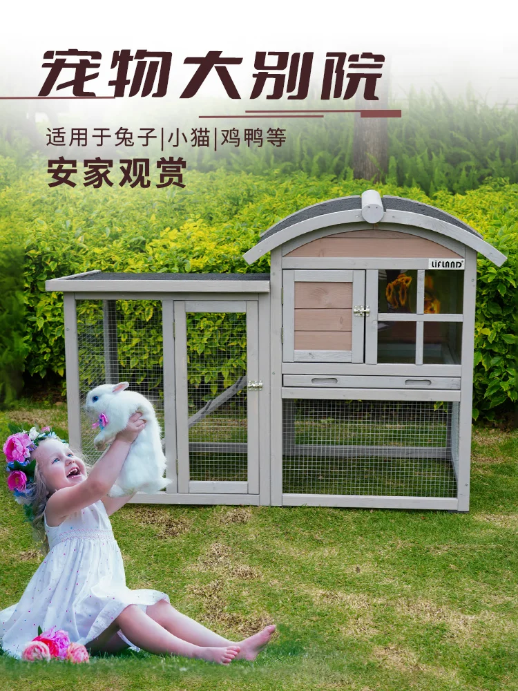 

The product can be customized.Rabbit Cage Extra Large Small Rabbit Cage Pet Rabbit Housing Outdoor Household Solid