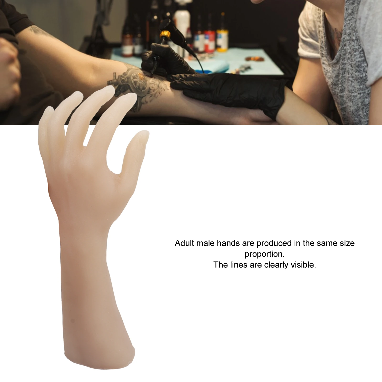 Tattoo Practice Silicone Arm Realistic Displaying Soft Simulation Tattooing Training Arm For Shop Stimulation Tattooing Arm