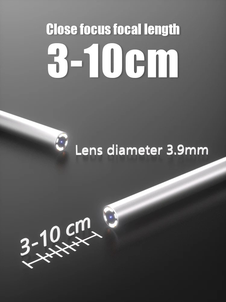 Dodosee 3.9mm HD Endoscope 3 in 1 Car Inspection Borescope 720p Mini Camera for Android Mac Windows Micro USB Type C
