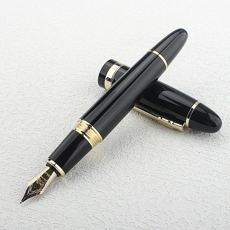 Affordable Jinhao 159 Black And Silver M Nib Fountain Pen Thick Gift