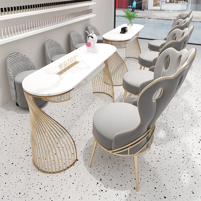 Hot-selling Modern Metal Luxury Professional Manicure Table, Suitable For Nail Technicians
