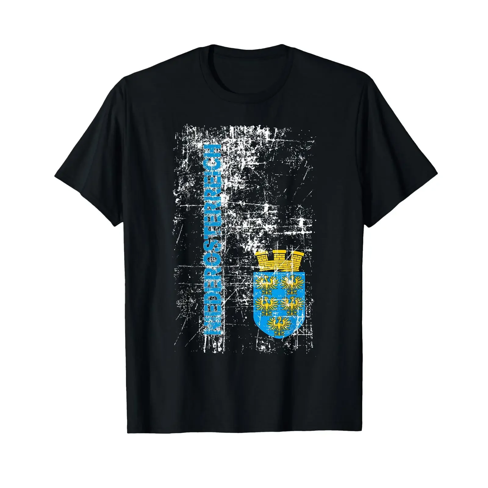 Lower Austria T Shirt with Coat of Arms and Eagle  black s vintage Washed designer clothes graphic Top For Everyday Wear