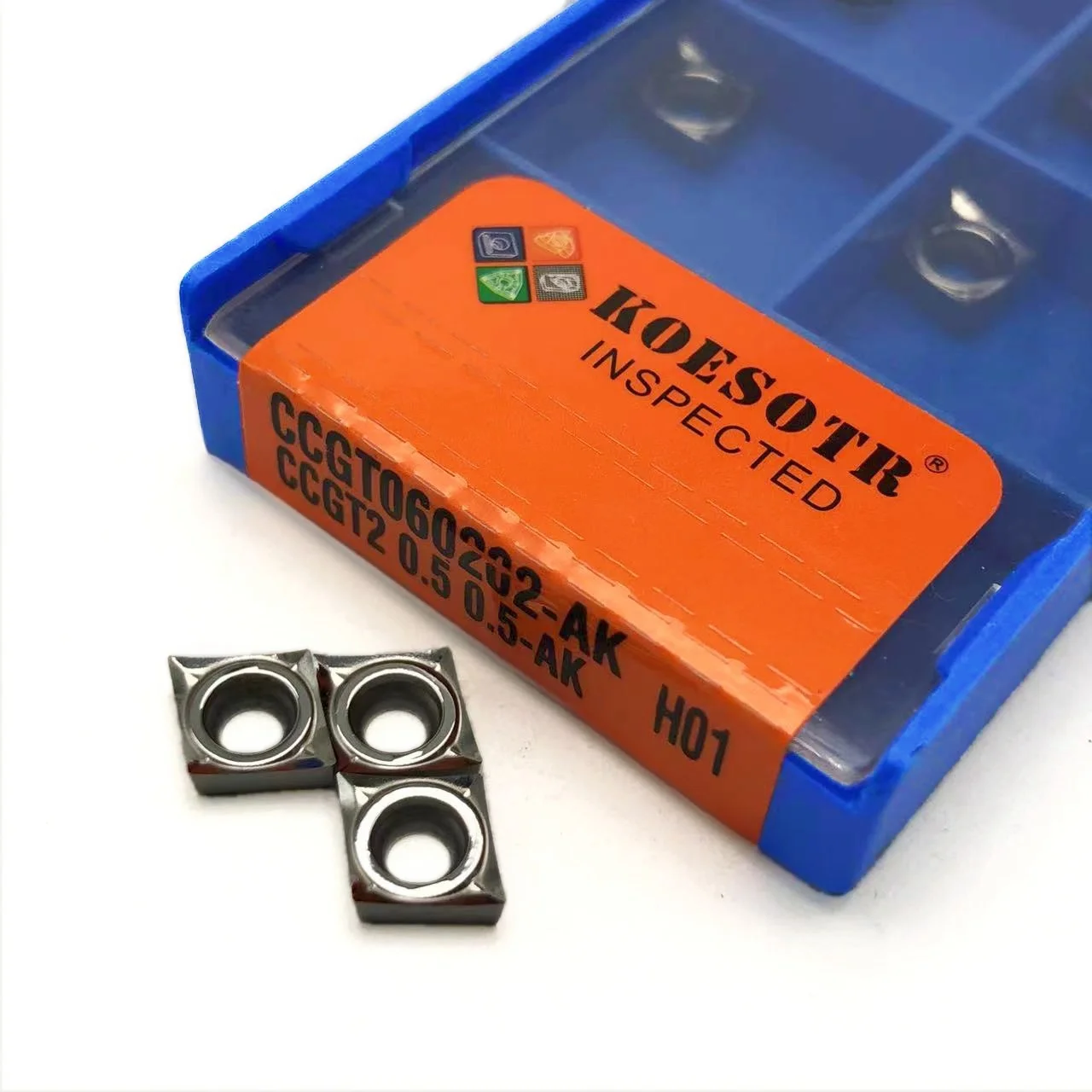 CCGT060204 알루미늄 커터 블레이드, CCGT 060204 절삭 공구, 절삭 공구 인서트 CNC 공구, AL + TIN 합금 목재, 08 AK H01, 10 개