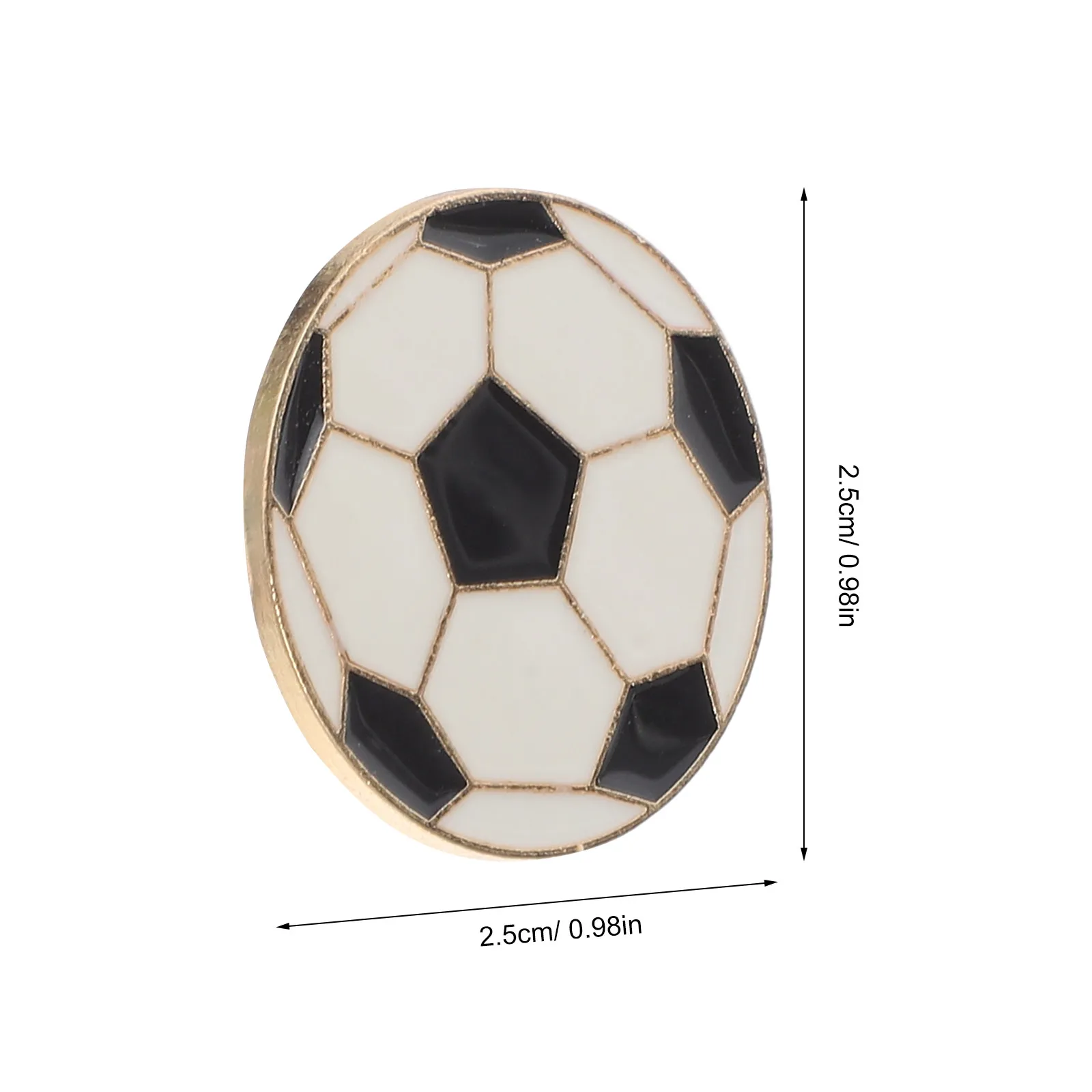 10Pcs Soccer Badge Set Football Metal Lapel Pins Enamel Sport Brooch Fan Pin Collection Football Jacket Backpack Charm
