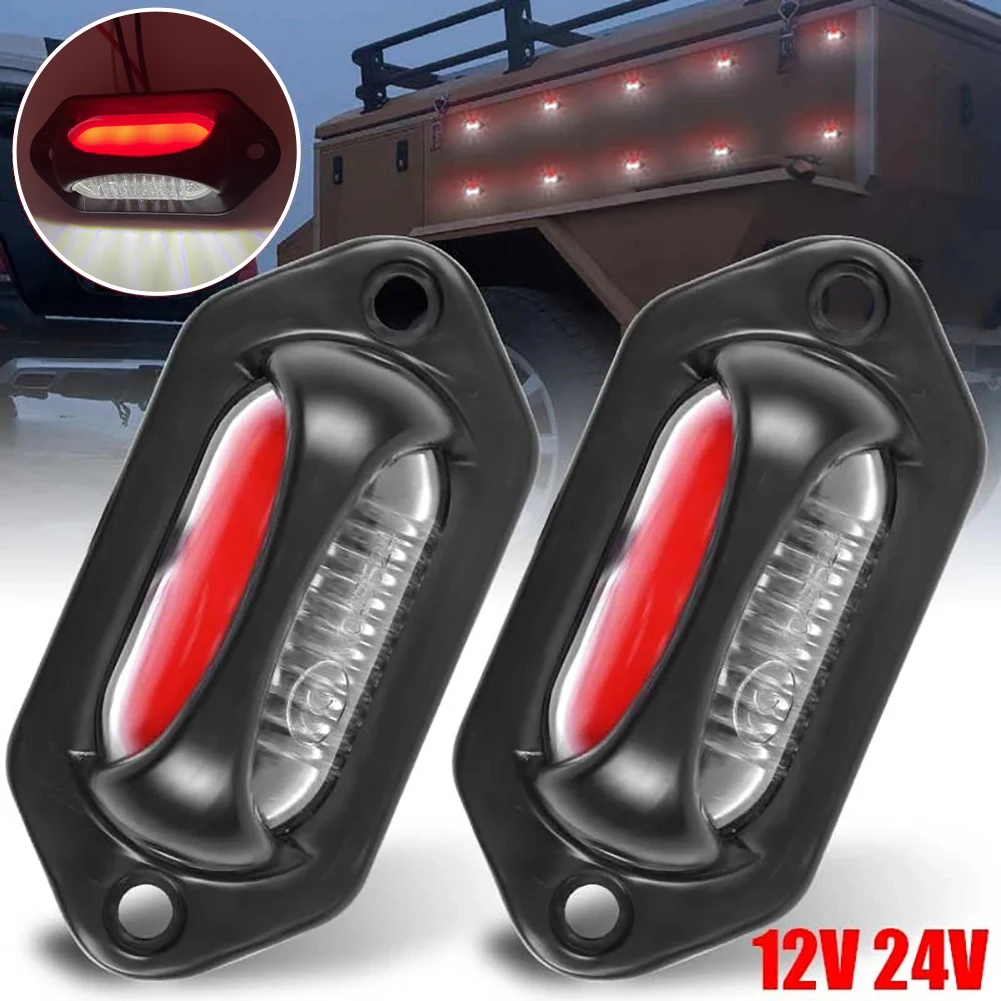 

8LED Truck Trailer LED Side Marker Lights 12V 24V License Plate Light LED Lorry Tractor RV Pickup Clearance Parking Light