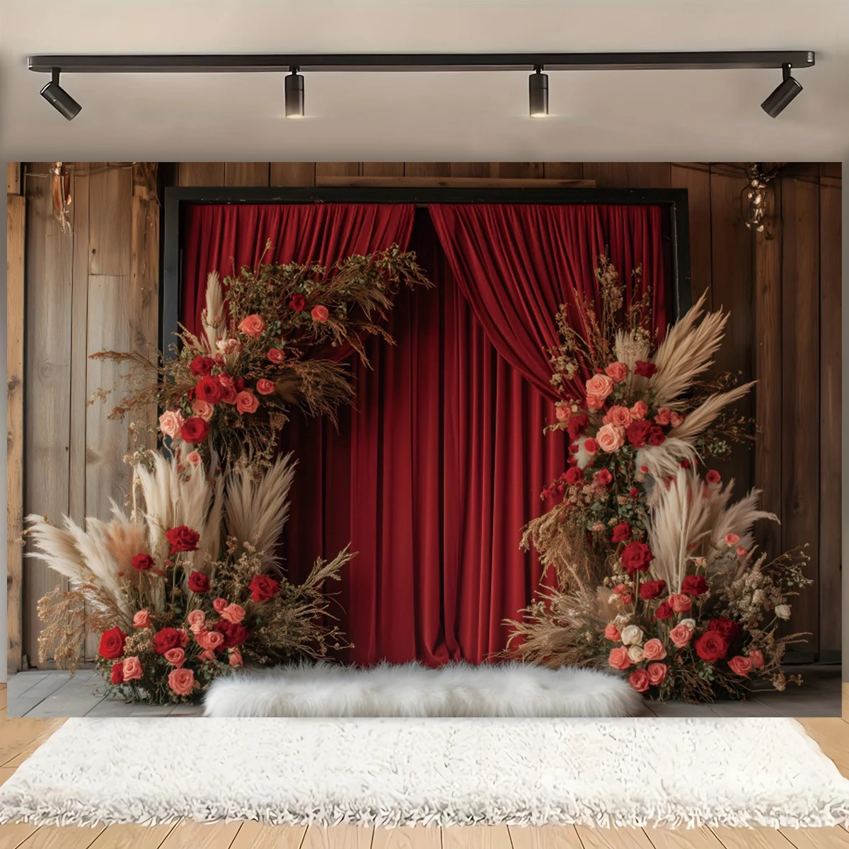 赤い花のハートの写真の背景,バレンタインデー,結婚式,母の日,マタニティの肖像画,誕生日,写真スタジオのアクセサリー