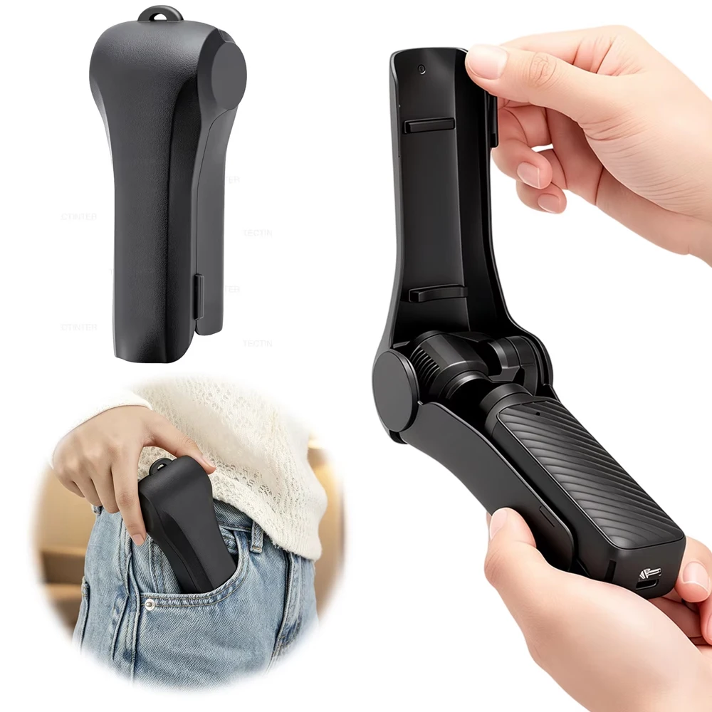 Hard Case for DJI Osmo Pocket 4/3 Full Body Protective Cover Camera Lens&Screen Protector Quick-Release Flip Design for Vloggers