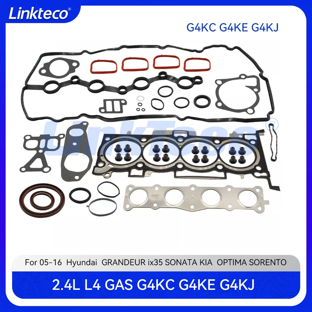 Engine Cylinder head full gasket set Fit 2.4 L T L4 GAS G4KC G4KE G4KJ For 05-16 2.4L HYUNDAI GRANDEUR ix35 SONATA KIA SORENTO