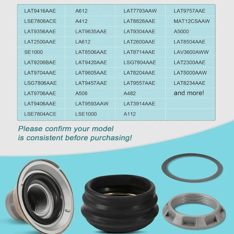 Washer Tub Stem Seal Repair Washer Seal Replacement 6-2095720 Water Leak Repair Part for AP4390013 PS2351899 918D