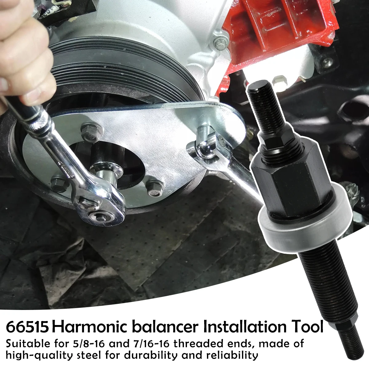 Harmonic Balancer Installation Tool Compatible with SBC BBC Engine Professional Harmonic Balancer Installer Car Shock Absorber