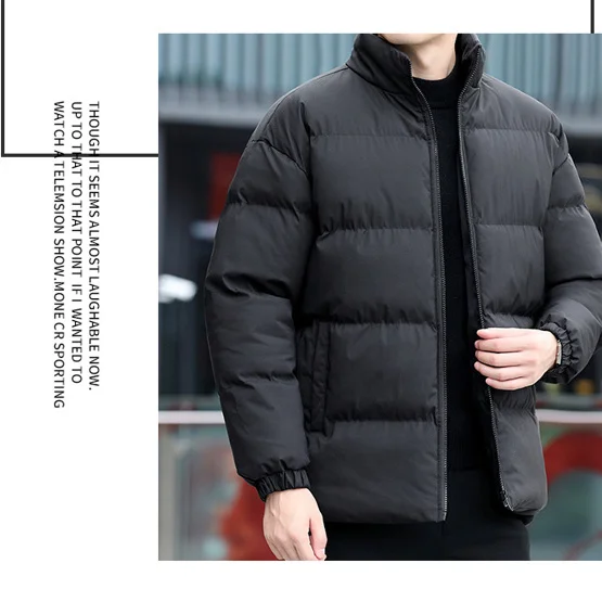 

Новое модное мужское хлопковое дэт Thiened, зимнее пальто с воротником-стойкой для пар, осенне-зимнее пальто из полиэфирного волокна