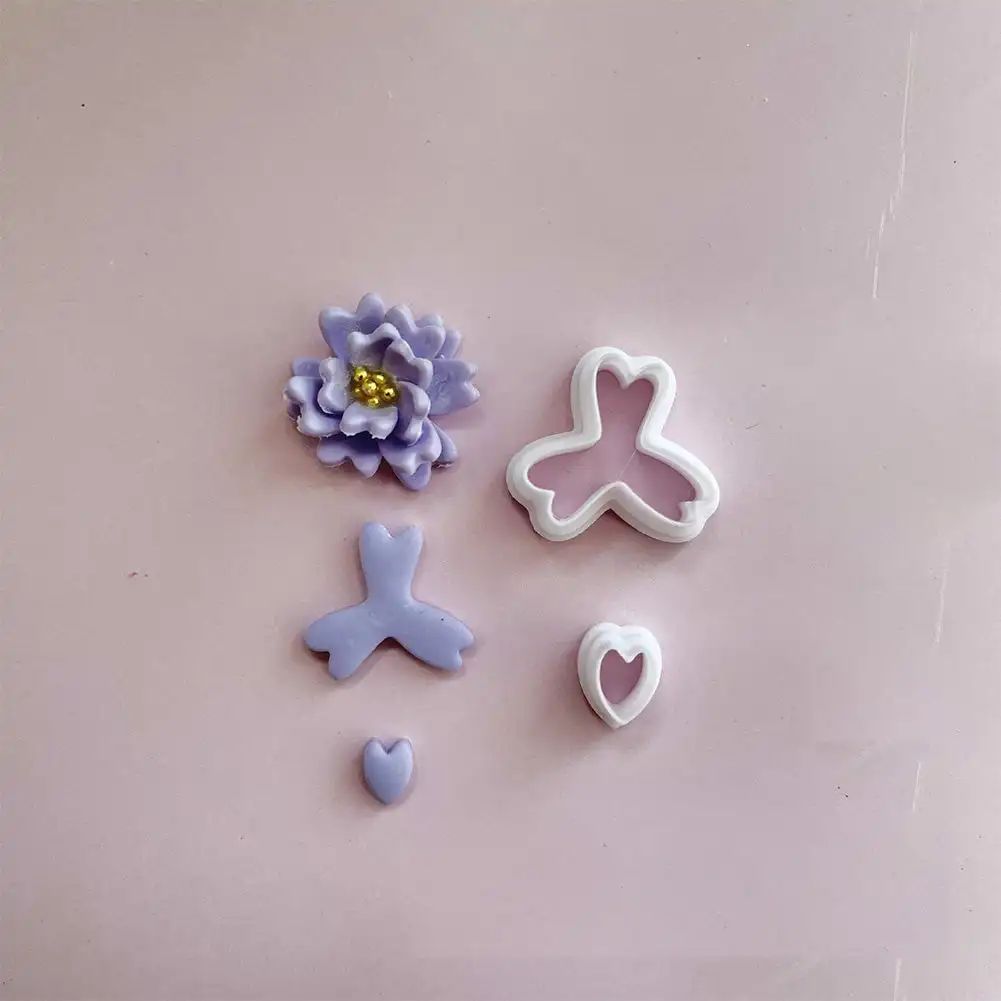 New Plant Flowers Petal Shapes of Different Sizes Clay Mold Cutter with High Precision DIY Handmade Earrings Jewelry Making