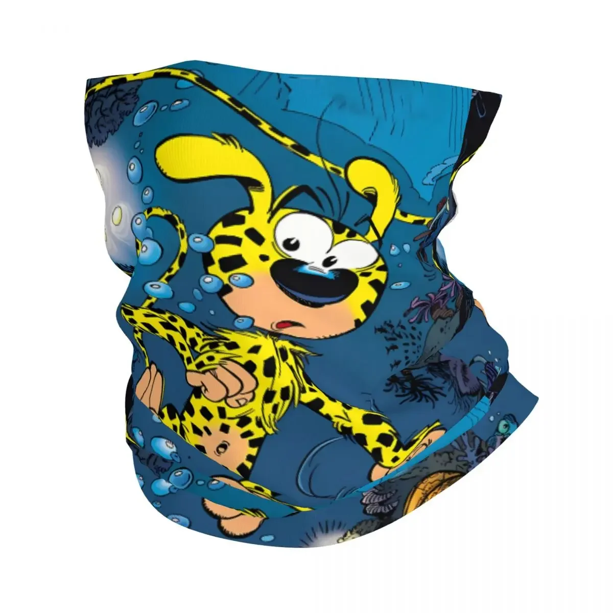 Leopard Play Night Scarf Neckerchief Neck Face Mask Polyester