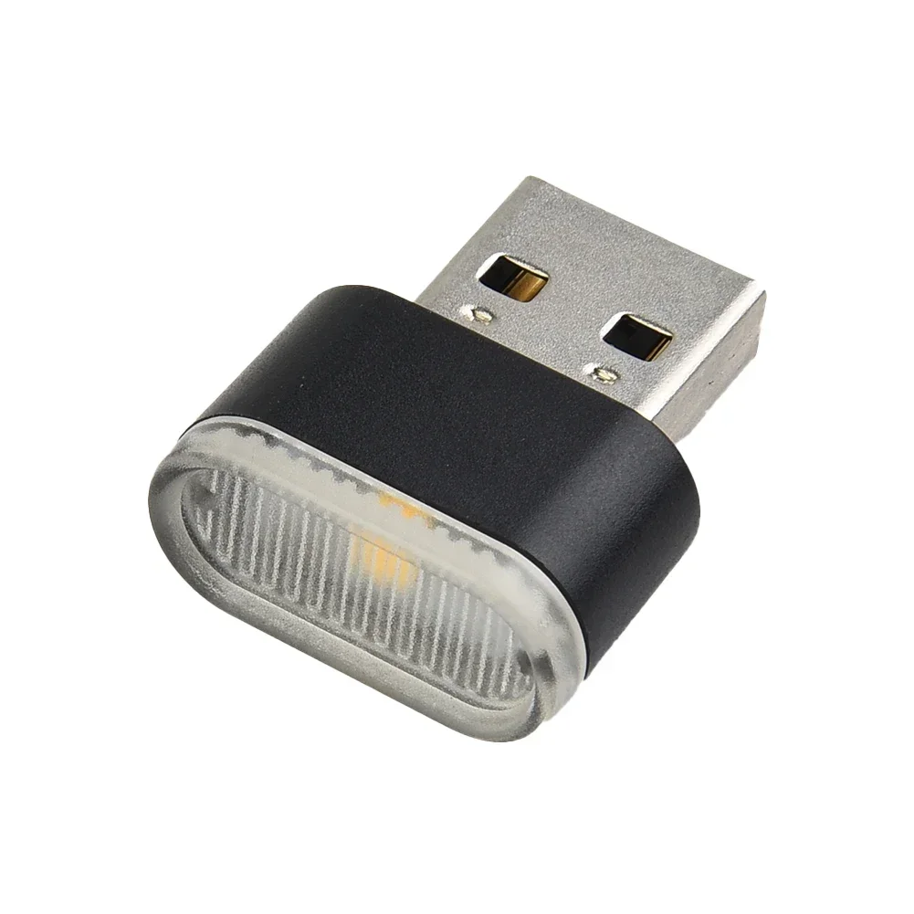 Mini ABS LED Light para carro, lâmpada de ambiente brilhante, compacto conveniente USB durável, peso, 5V, 1pc