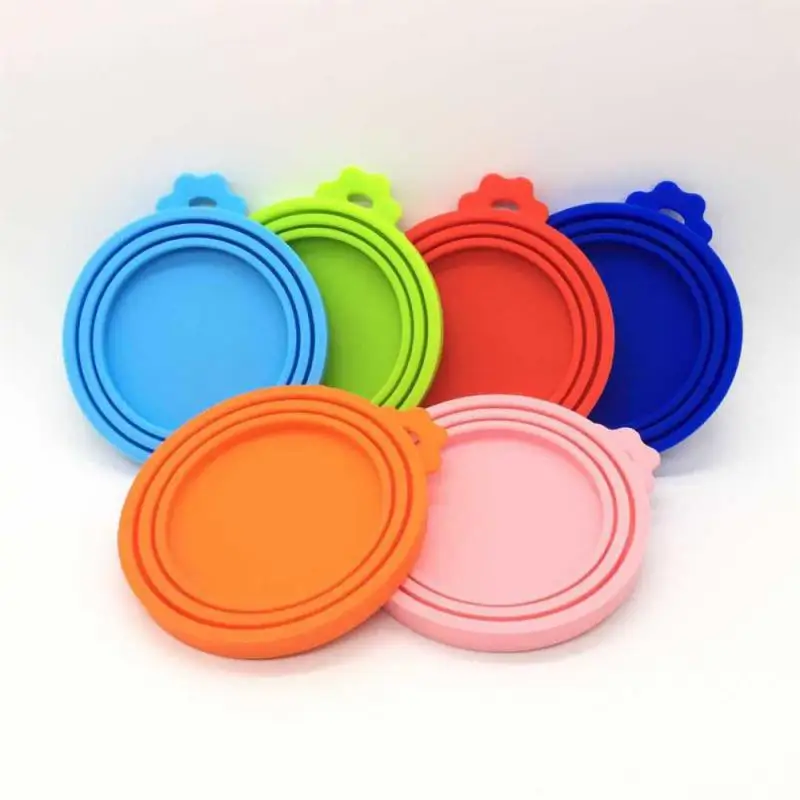 Tampa enlatada de silicone Tampa selada, Tampa superior de armazenamento, Tampa reutilizável para cachorro e gato, Pet Health Supplies, 1pc, 2 pcs