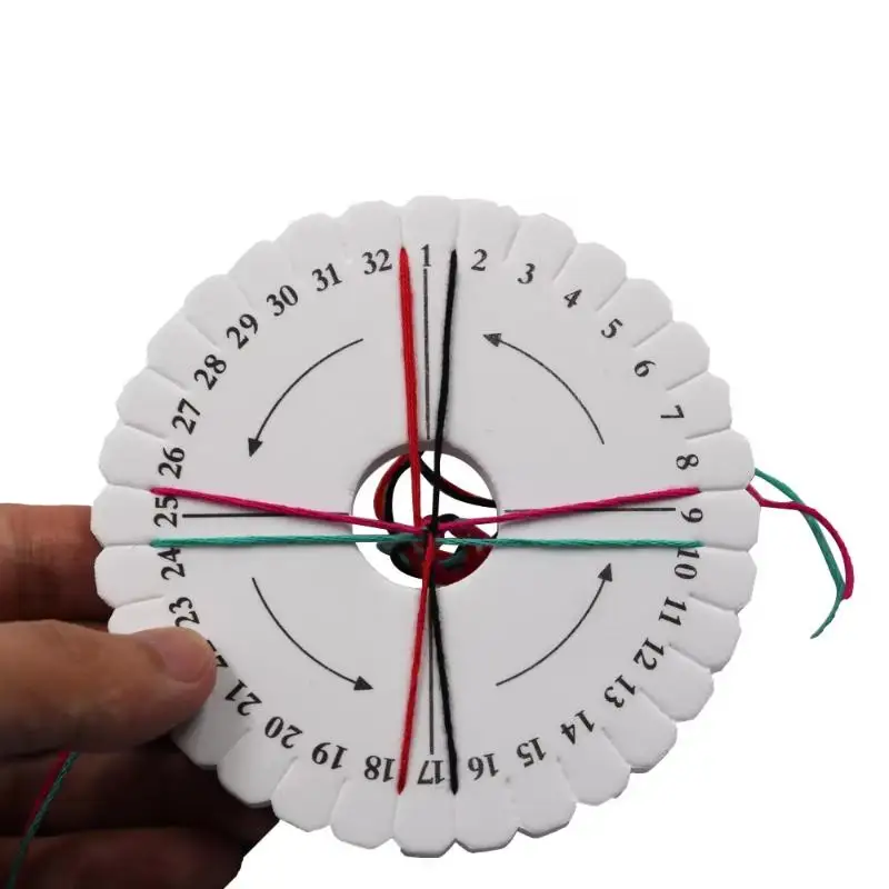 4 Stück Flecht-Scheiben, runde und quadratische Kumihimo-Perlen-Scheiben, Flecht-Platten, DIY-Armband-Webplatte – Detail 2