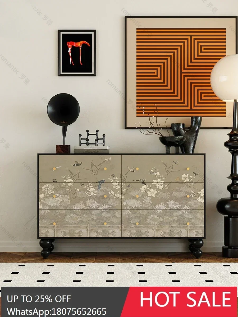 

SGF household bedroom solid wood bedside cabinet living room aisle drawer entrance cabinet