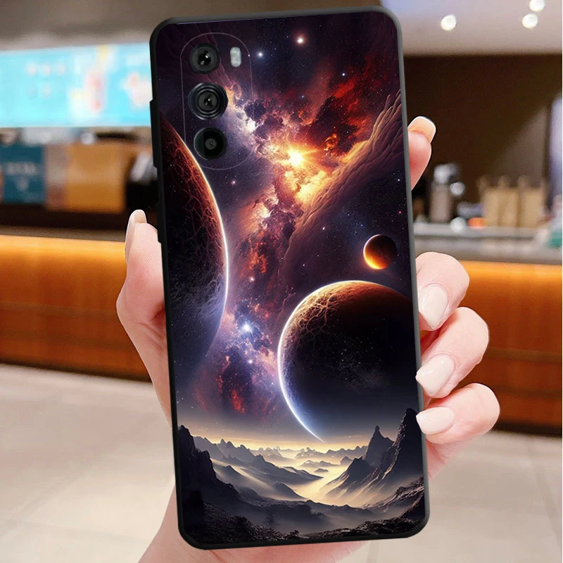 

Universe Space Planet Funda Phone Case For Motorola Edge 50 40 Pro 60 50 40 30 Ultra Neo Fusion Moto G Play G Stylus G Power G