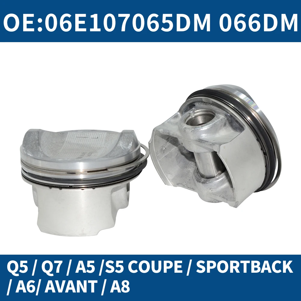 06E107065DM 06E107066DM custom engine casting ring auto set forged pistons for Audi Q7 C6 A8 3.0T