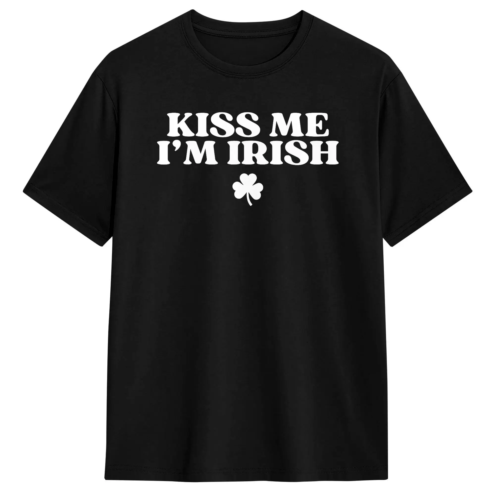 

Vintage Kiss Me I'm Irish Funny St Patricks Day T-Shirts Men Round Collar Cotton T Shirts Short Sleeve Tees Gift Idea Tops
