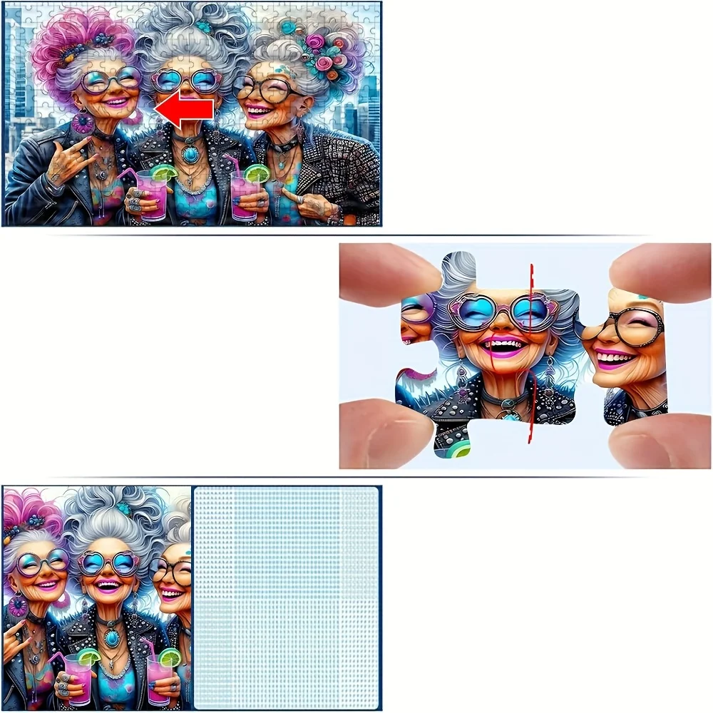 Puzzle dla dorosłych 500/1000 elementów, wysoka jakość, relaksująca zabawa rodzinna, idealne na urodziny, Boże Narodzenie, Halloween i jako prezent, najlepsze