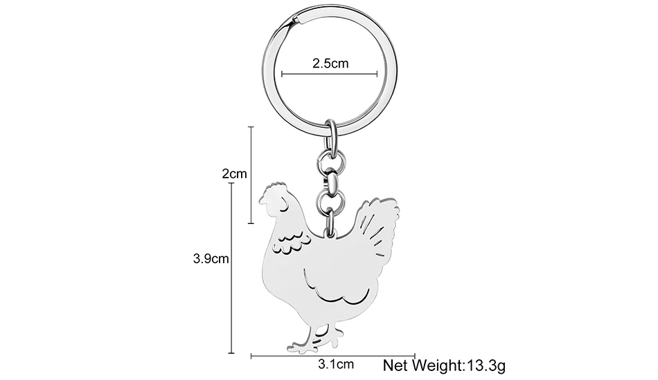 Llaveros De Pollo De Acrílico – Gallina Y Gallo, Regalo Original Para Bolsos, Mochilas Y Llaveros De Coche