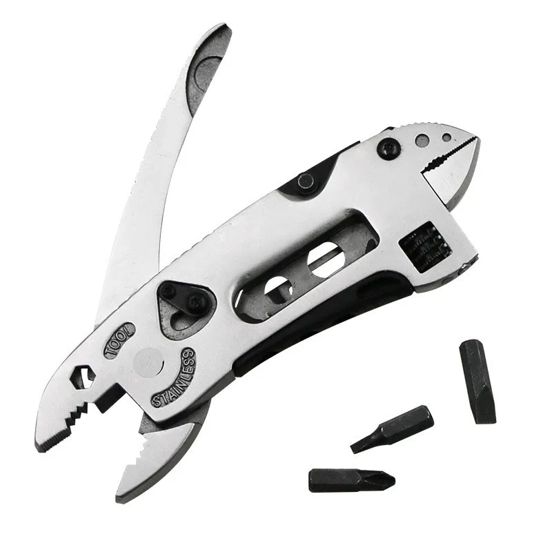 

Multi-Purpose Wrench Pliers Socket Knife Folding Mini Combination Tool Keychain Screwdriver Pocket Saw Slotted Outdoor Camping