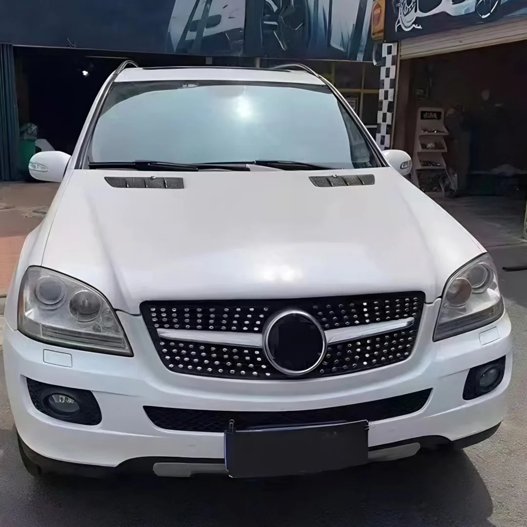 ตารางด้านหน้ากระจังหน้ากันชนปรับแต่งอุปกรณ์เสริมสําหรับ Mercedes Benz ML W164 2005-2011 ML300 ML350 ML500 ML550 GT เพชรสไตล์