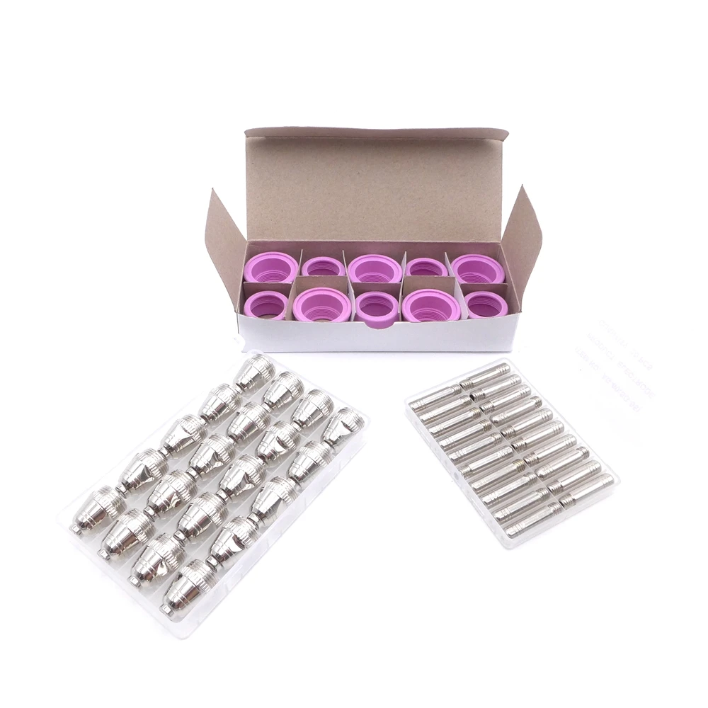 Frete grátis AG-60 (SG-55) consumíveis de tocha de corte pontas de eletrodo copo protetor 50 peças