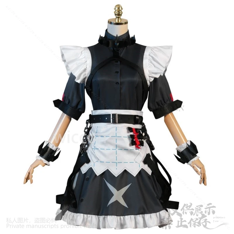 Permainan Anime Zenless Zone Zero Cosplay Ellen Joe Kostum Victoria Rumah Tangga Pembantu Cos Gaun Lolita Wig Ekor Cos Disesuaikan