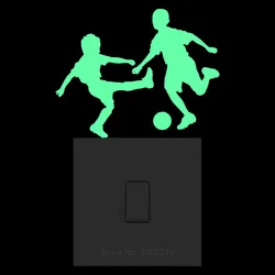 Glow in the Dark Football Sticker Boy Bedroom Wall Switch Decoration Fridge Door Laptop Phone Car Window Soccer Ball Sport Decal