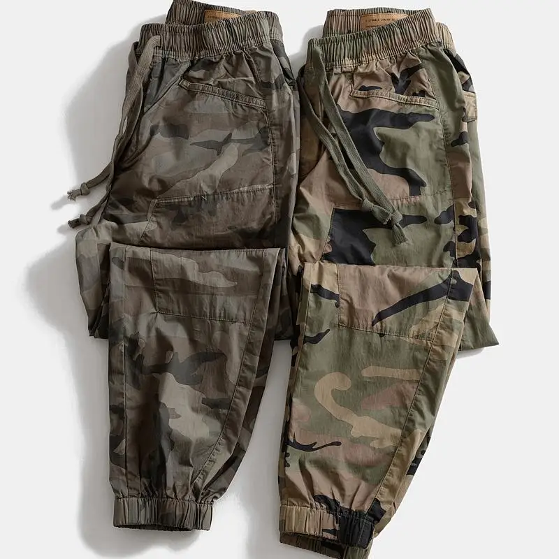 

Summer Thin Camouflage Sports Pants Loose Fit Large Size Cotton Workwear Casual Trousers Durable Outdoor Leisure Long Trousers