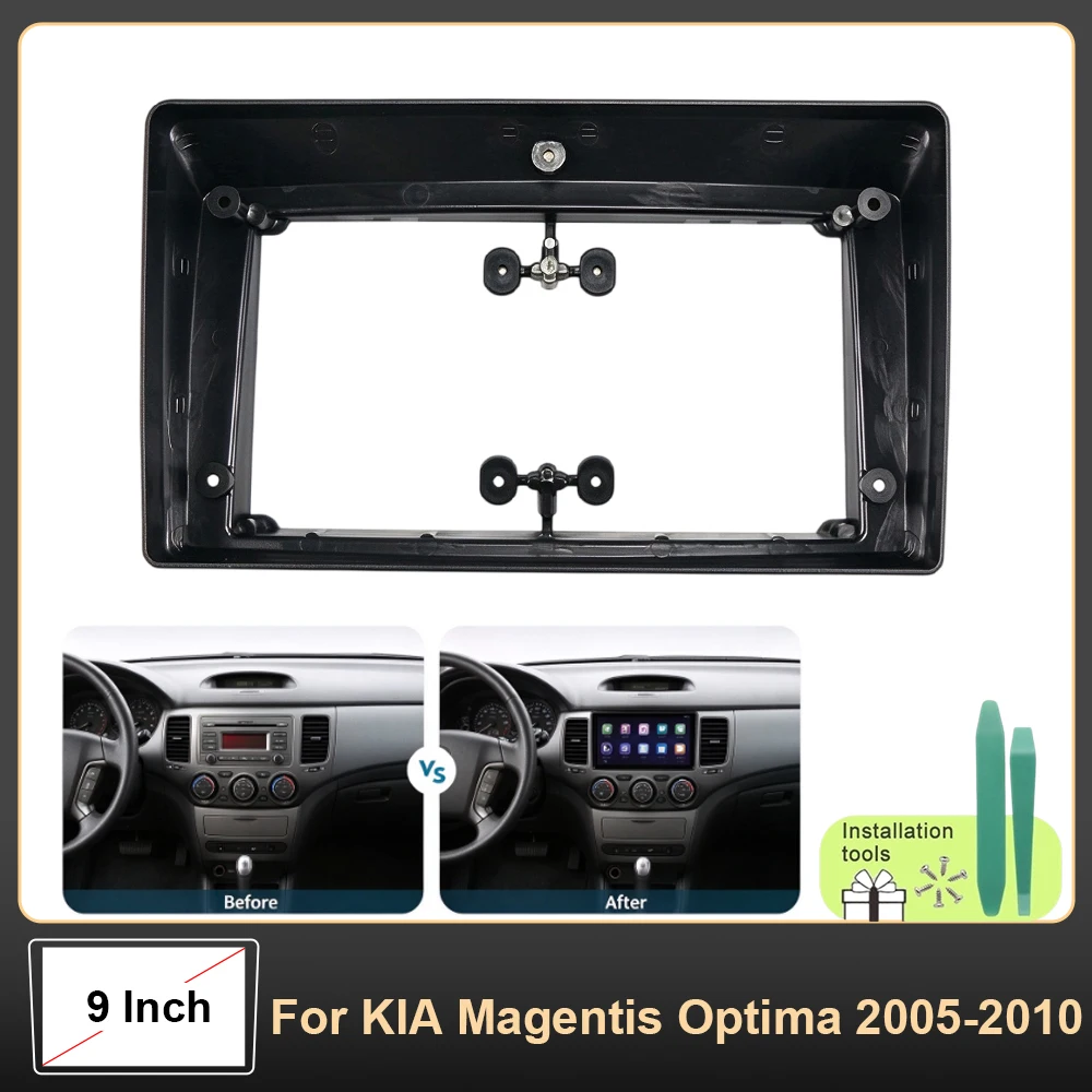 Fascia Dash Fitting Panel Installation Frame Adapter Kit 9 Inch Android Radio For KIA Magentis Optima 2005-2010