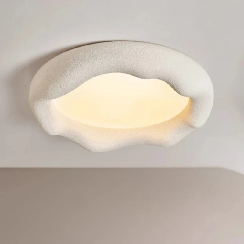 

Wabi Sabi Style Ceiling Light French Cream Style Creative Frosted Decor Lighting Fixture for Parlor Dining Room Bedroom Study