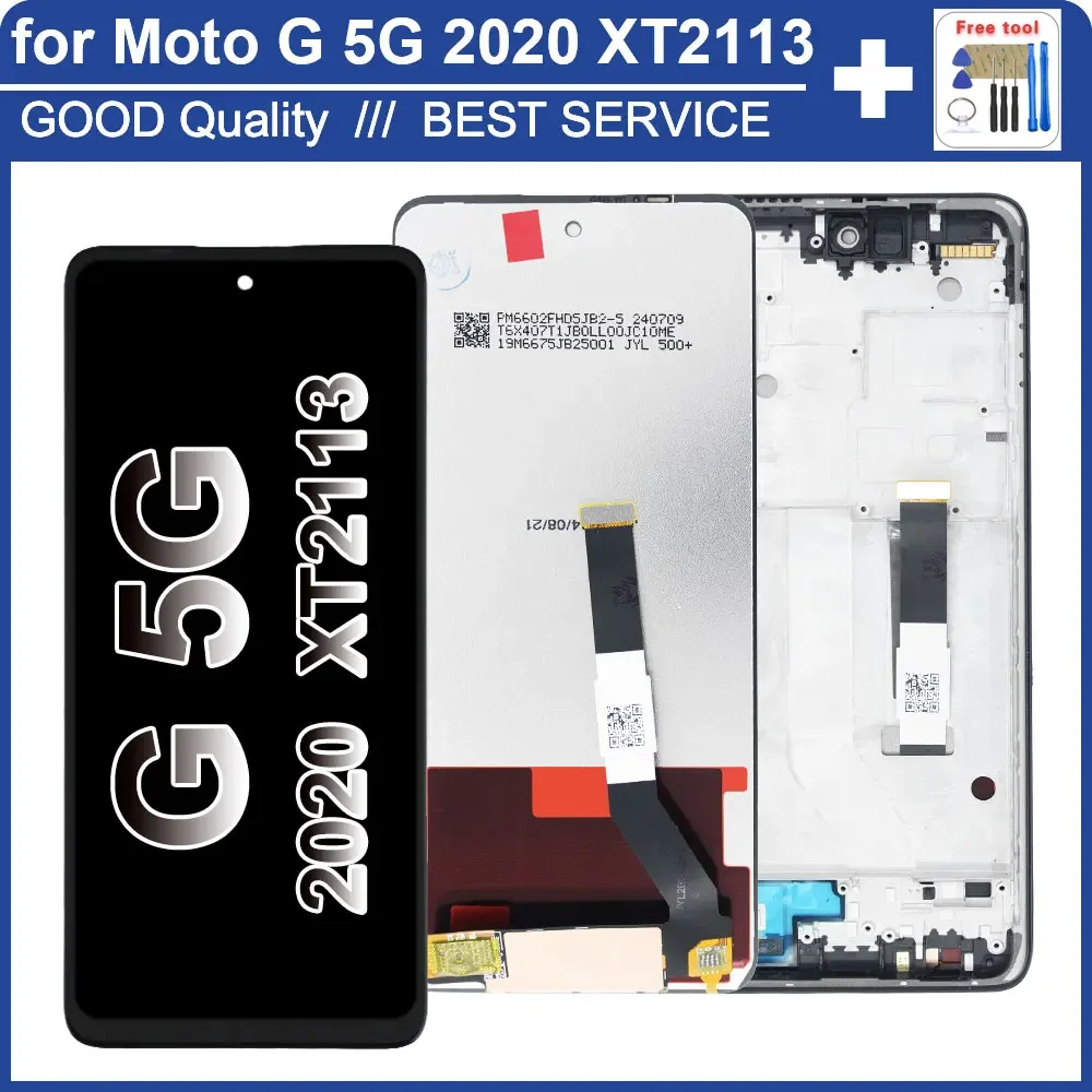 

100% Tested LCD for Motorola Moto G 5G 2020 XT2113 LCD Display Touch Screen Assembly Replace for Moto G 5G XT2113 -3 Display