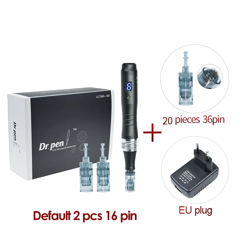 Dr pen Ultima M8 With 22 Cartridge Wireless MTS Derma Microneedle Pen Kit Professionals Use Beauty Machine Needle length 0.25 mm image 3