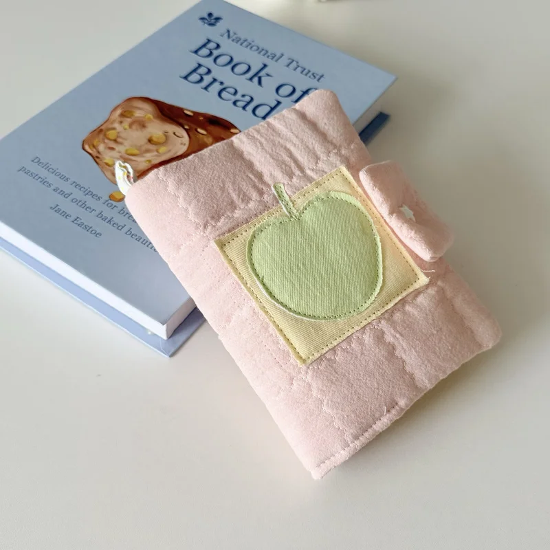 A5a6 Kawaii القطن مذكرات اليدوية Ins نمط الكورية الأخضر التفاح القطن قرصة غلاف الكتاب مذكرات غلاف الكتاب هدية لصديق