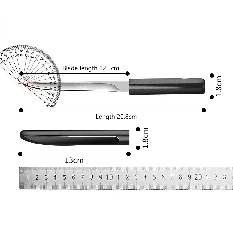 1pc Portable EDC Pocket Knife Stainless Steel Sharp Fruit Knife Kitchen Steak Knife Barbecue Knife - view 6