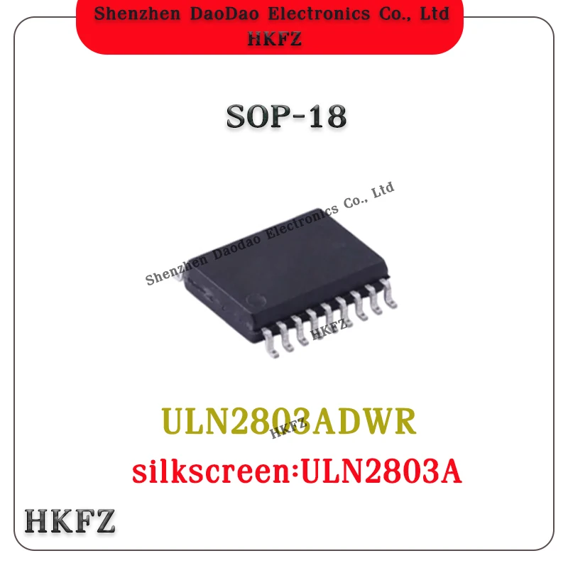 

10Pcs ULN2803ADWR silk printing ULN2803A SOP-18 8-channel Darlington Transistor array chip IC new original