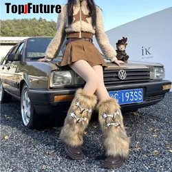 Women Spice Girl Harajuku Punk Black gothic Lolita furry Star Leg Warmer Women Winter Warmer Foot Cover Y2K Girl Leg warmers