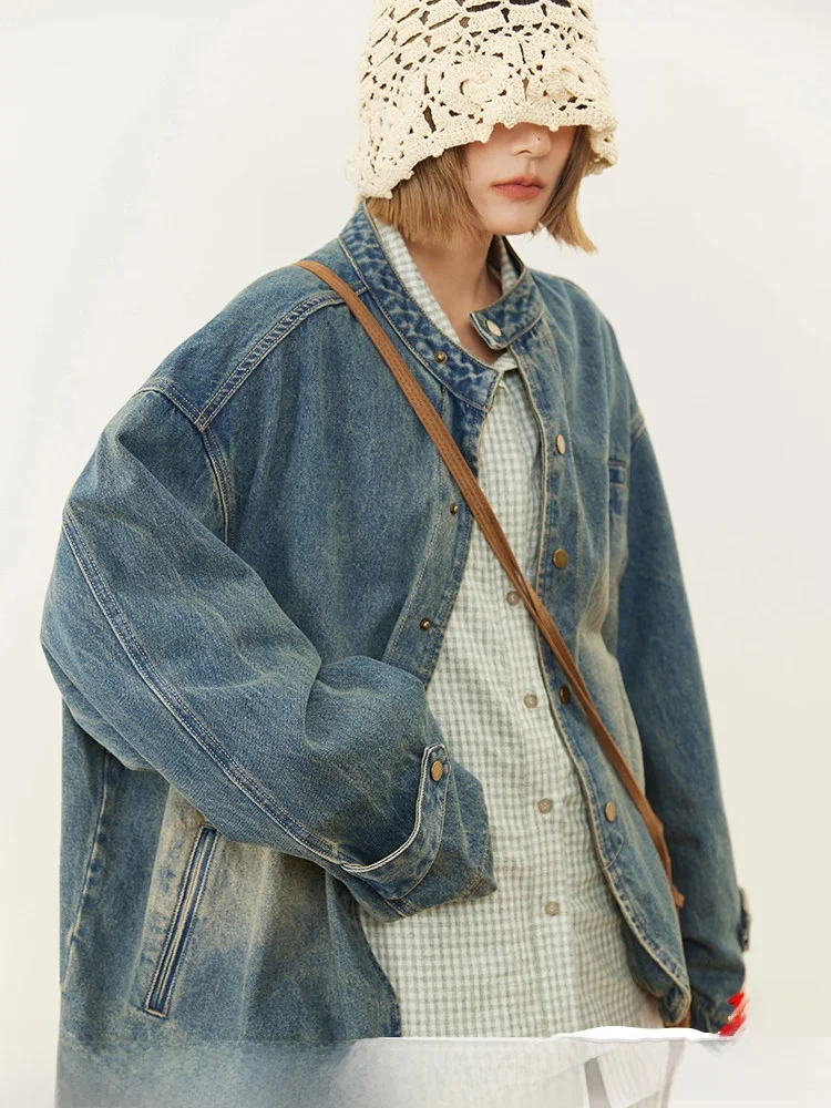 

Женская винтажная джинсовая куртка с талией, весенне-осенняя новая повседневная уличная одежда, многофункциональная верхняя одежда, ГОРЯЧАЯ