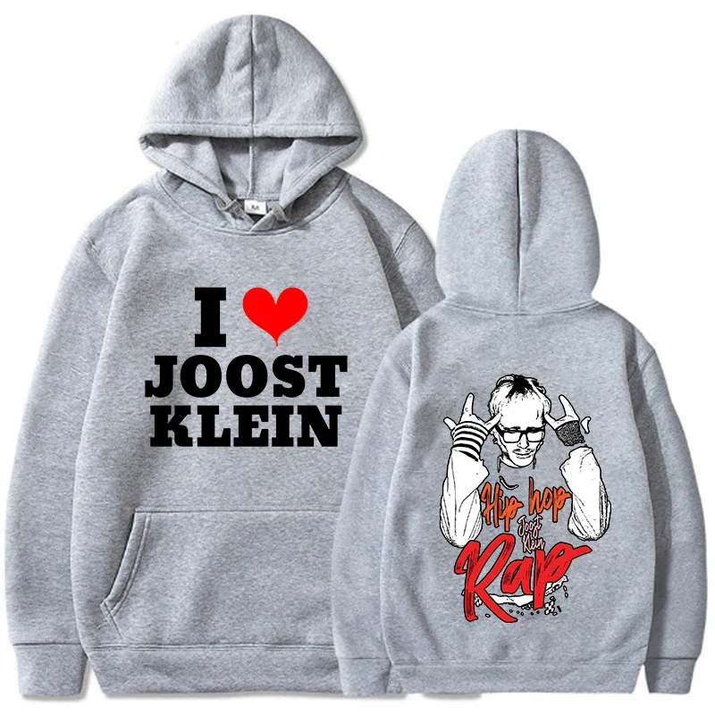 أنا أحب جوست كلاين هوديي للرجال والنساء ، البلوفرات خمر ، سويت شيرت الهيب هوب ، أزياء هاراجوكو ، الخريف ، الشتاء