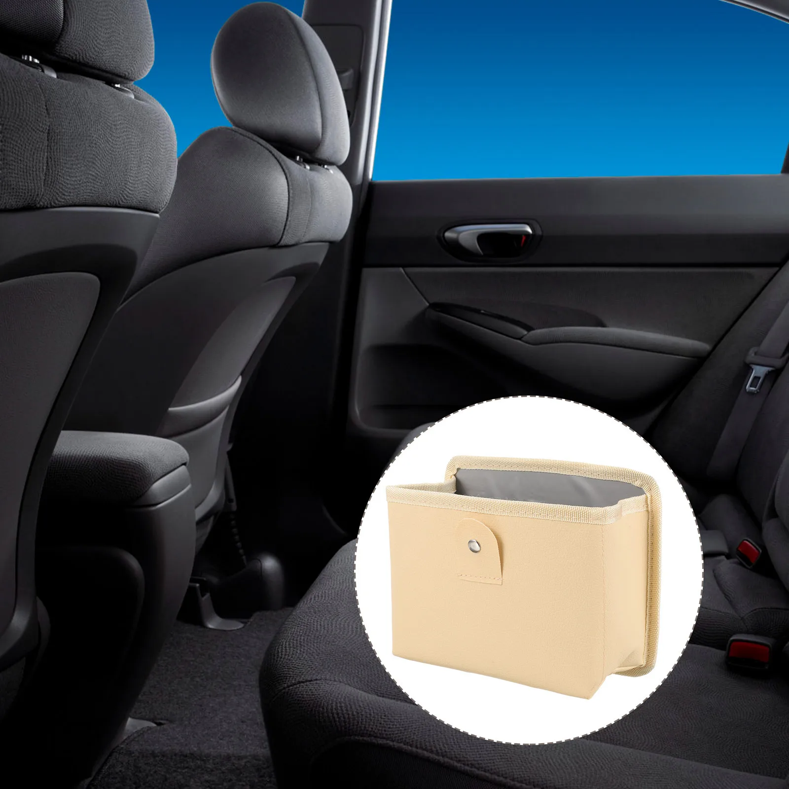 

Durable Car Trash Can Foldable Design for Kitchen Living Room Bedroom Office Use Car Trash Can Folding Waste Bucket