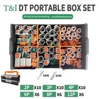 588 PCS Kit Deutsch type DT 2 3 4 6 8 12Pin Auto Waterproof Connector Automotive Plug DT06-2/3/4/6/8/12S DT04-2/3/4/6/8/12P